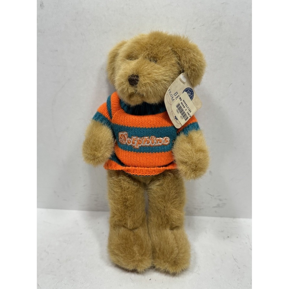 Vintage Miami Dolphins Russ Berrie NFL Bears Plush‎ Sweater New With Tag